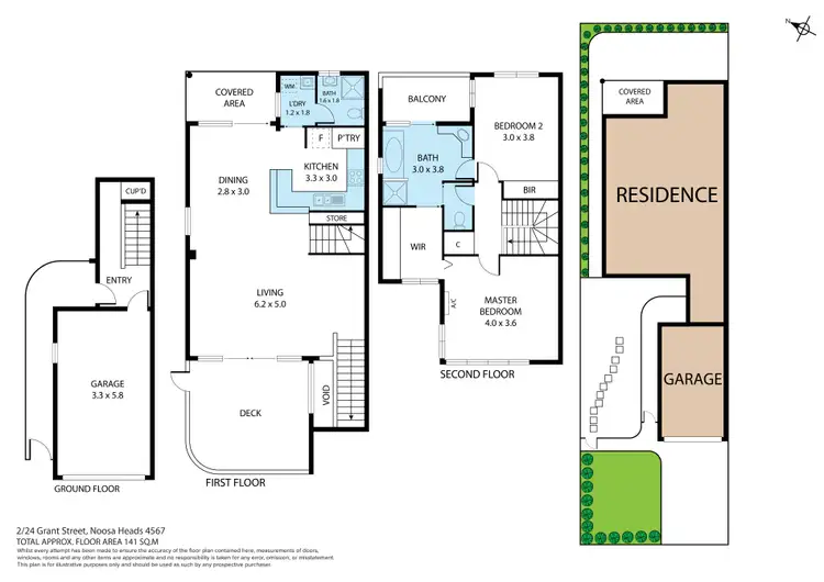 Floorplan of Homely semi-detached listing, 2/24 Grant Street, Noosa Heads QLD 4567