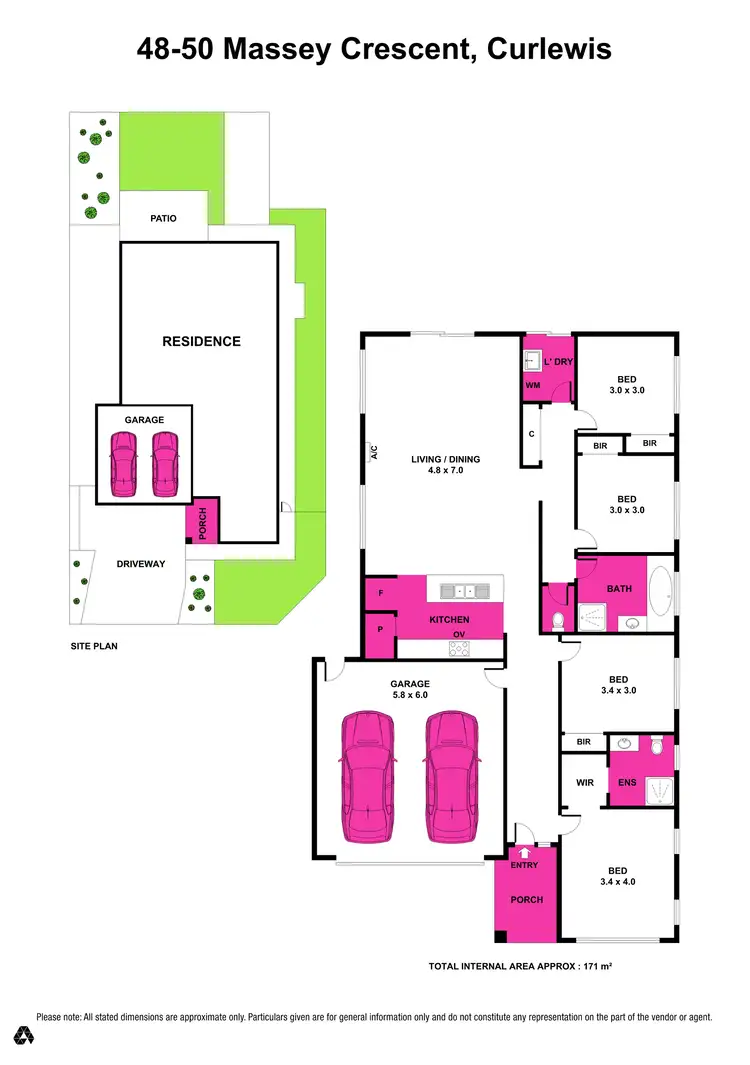 Floorplan of Homely house listing, 48-50 Massey Crescent, Curlewis VIC 3222