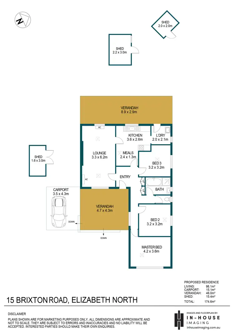 Floorplan of Homely house listing, 15 Brixton Road, Elizabeth North SA 5113