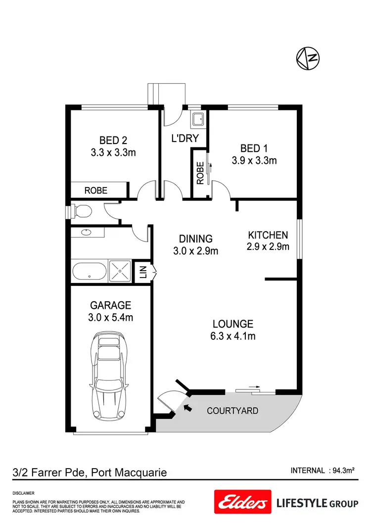 Floorplan of Homely villa listing, 3/2 Farrer Parade, Port Macquarie NSW 2444