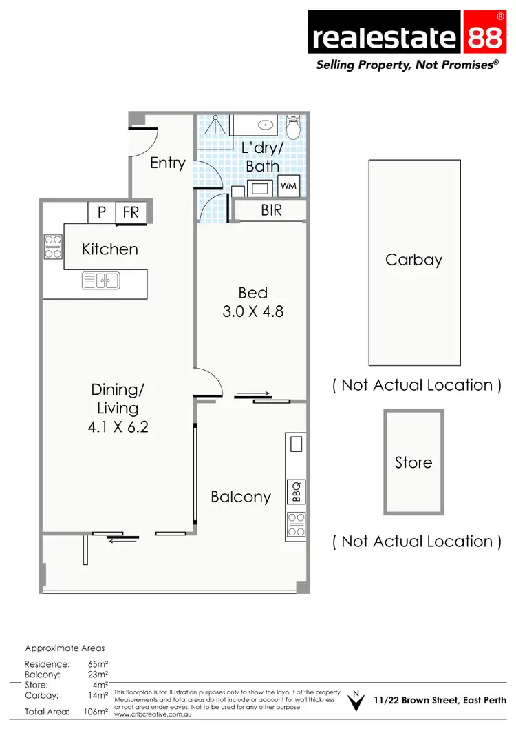 Floorplan of Homely apartment listing, 11/22 Brown Street, East Perth WA 6004