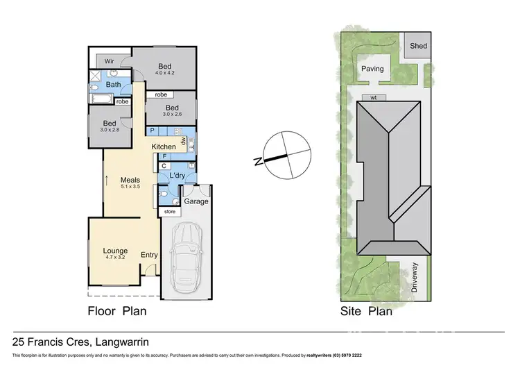 Floorplan of Homely unit listing, 25 Francis Crescent, Langwarrin VIC 3910