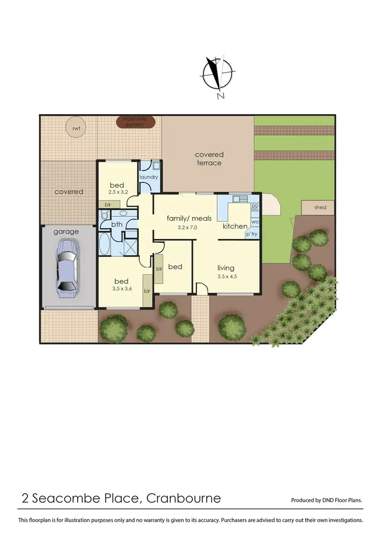 Floorplan of Homely house listing, 2 Seacombe Place, Cranbourne VIC 3977