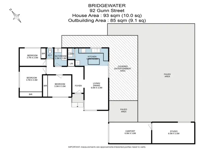 Floorplan of Homely house listing, 92 Gunn Street, Bridgewater TAS 7030