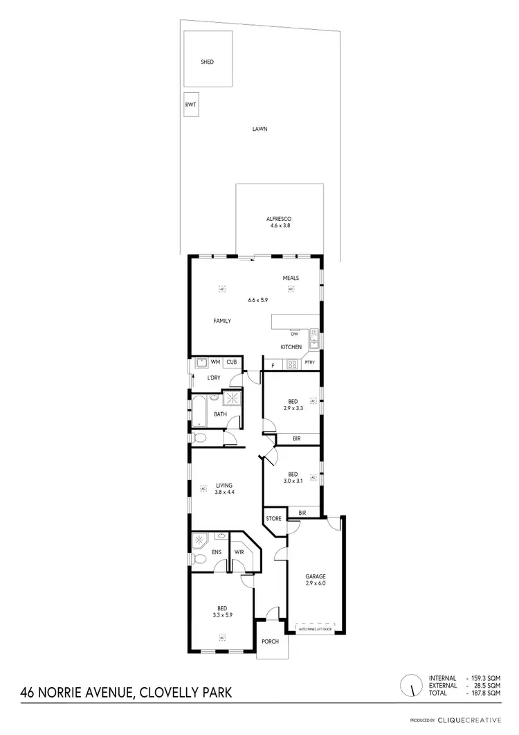 Floorplan of Homely house listing, 46 Norrie Avenue, Clovelly Park SA 5042