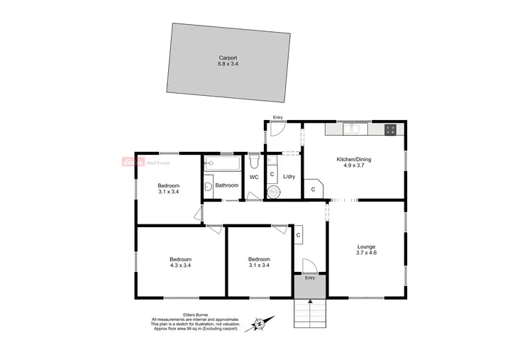 Floorplan of Homely house listing, 112 Bird Street, Hillcrest TAS 7320