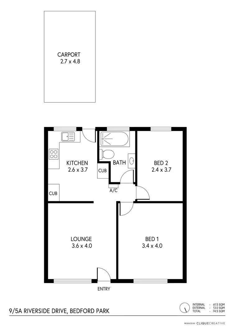Floorplan of Homely house listing, 9/5a Riverside Drive, Bedford Park SA 5042