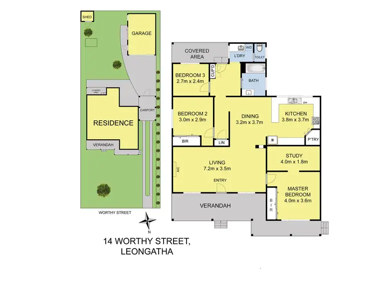 Floorplan of Homely house listing, 14 Worthy Street, Leongatha VIC 3953