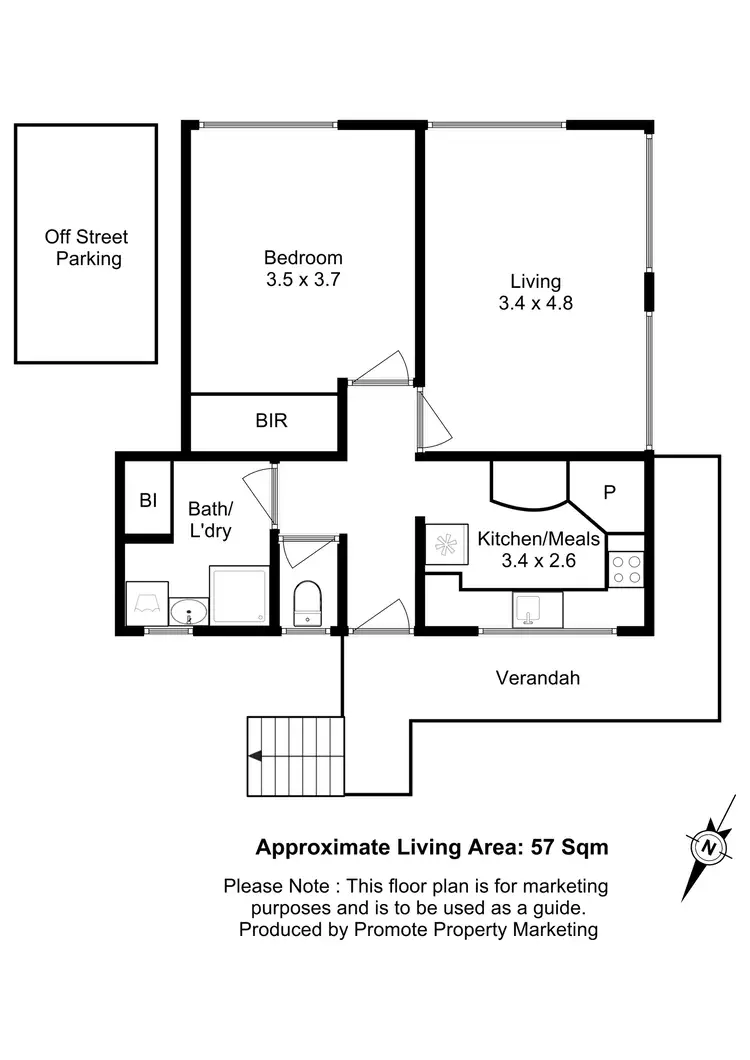 Floorplan of Homely apartment listing, 4/47 Sinclair Ave, Moonah TAS 7009