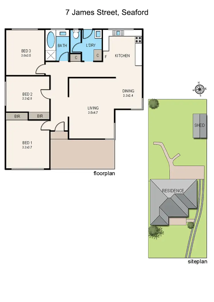 Floorplan of Homely house listing, 7 James Street, Seaford VIC 3198
