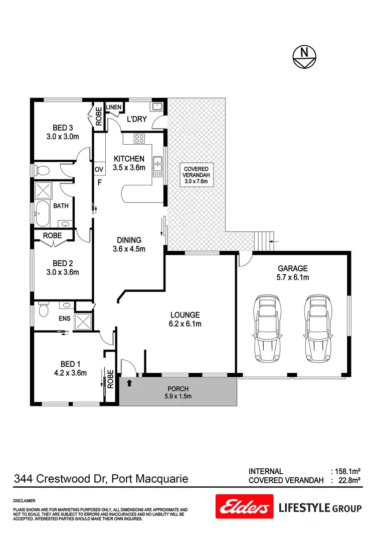 Floorplan of Homely house listing, 344 Crestwood Drive, Port Macquarie NSW 2444