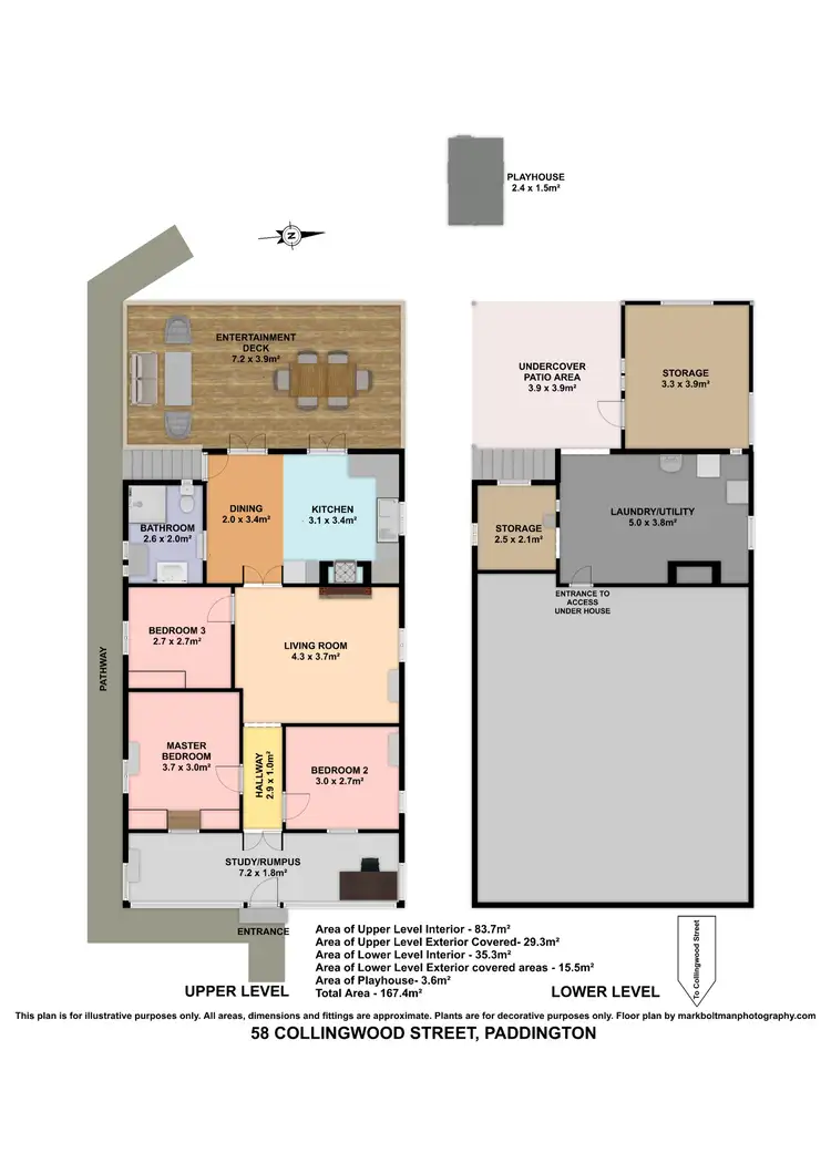 Floorplan of Homely house listing, 58 Collingwood Street, Paddington QLD 4064