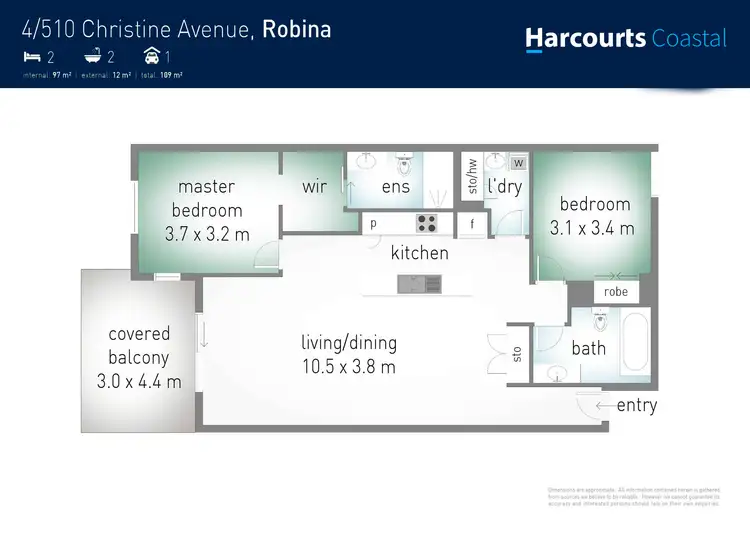 Floorplan of Homely apartment listing, 4/510 Christine Avenue, Robina QLD 4226