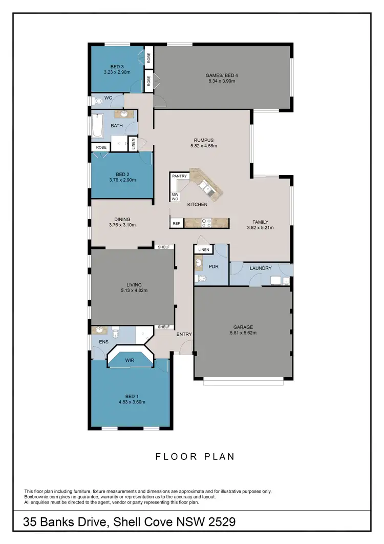 Floorplan of Homely house listing, 35 Banks Drive, Shell Cove NSW 2529