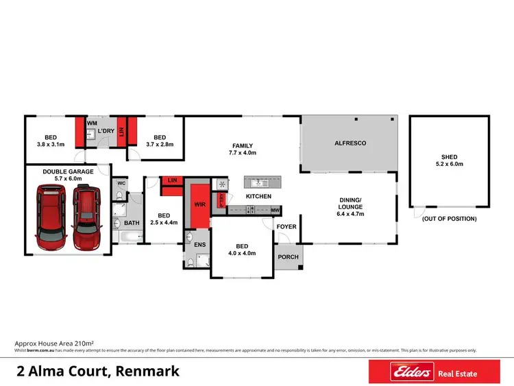 Floorplan of Homely house listing, 2 Alma Court, Renmark SA 5341