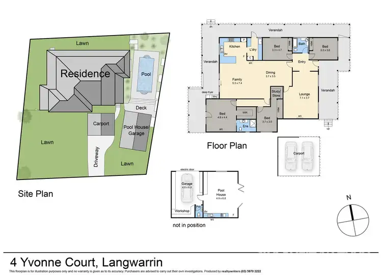 Floorplan of Homely house listing, 4 Yvonne Court, Langwarrin VIC 3910