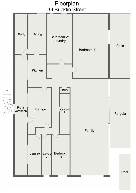 Floorplan of Homely house listing, 33 Bucktin Street, Collie WA 6225