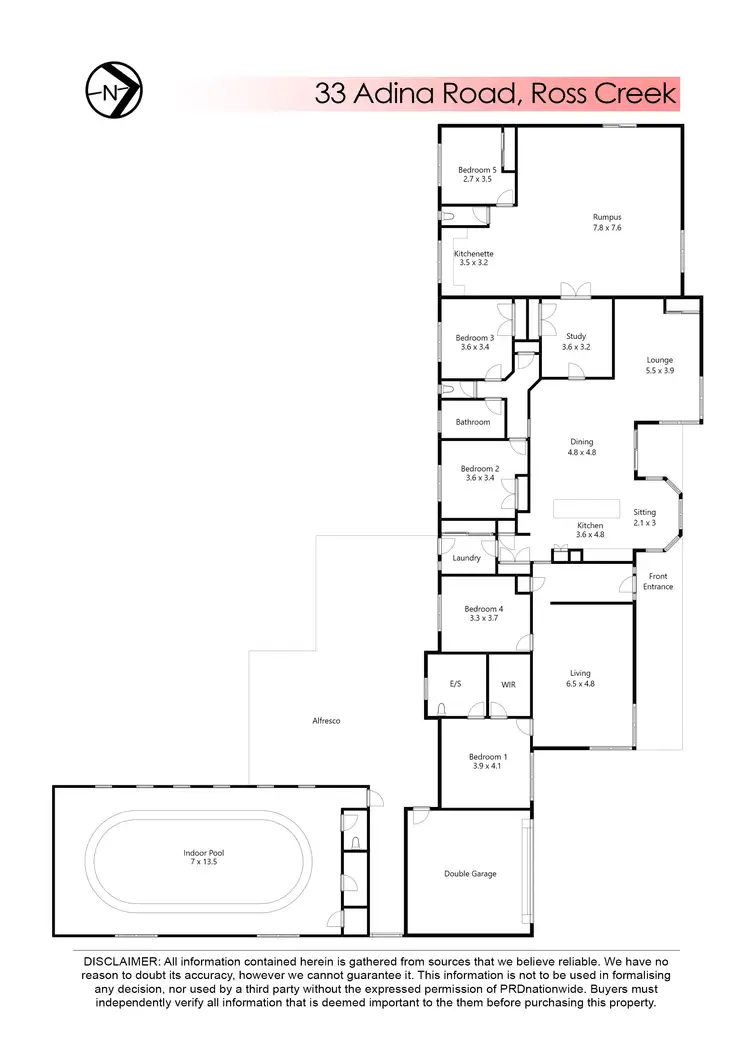 Floorplan of Homely house listing, 33 Adina Road, Ross Creek VIC 3351