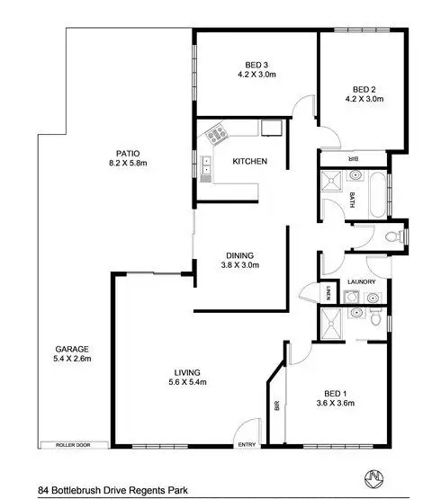Floorplan of Homely house listing, 84 Bottlebrush Drive, Regents Park QLD 4118
