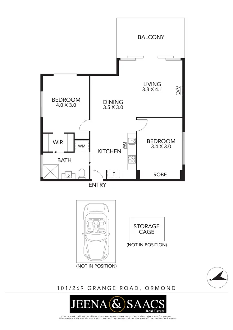 Floorplan of Homely apartment listing, 101/269 Grange Road, Ormond VIC 3204