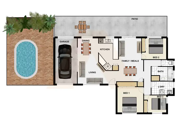 Floorplan of Homely house listing, 54 COPPERFIELD DR, Eagleby QLD 4207