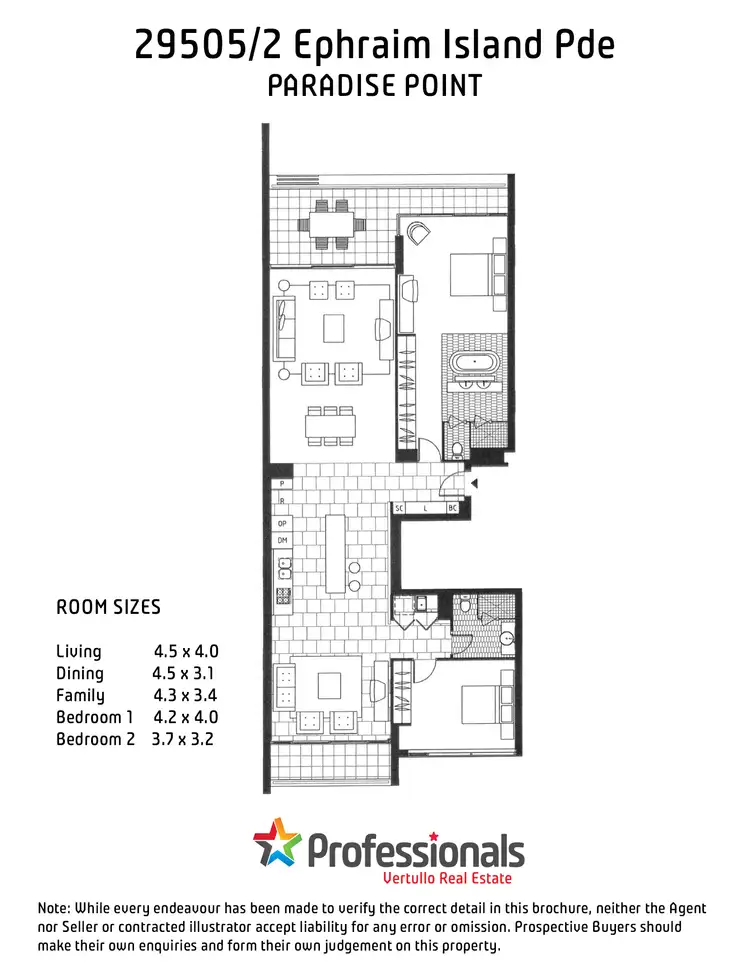 Floorplan of Homely apartment listing, 29505 Ephraim Island, Paradise Point QLD 4216