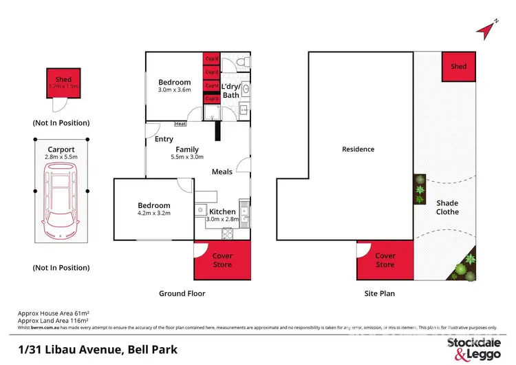 Floorplan of Homely unit listing, 1/31 Libau Avenue, Bell Park VIC 3215