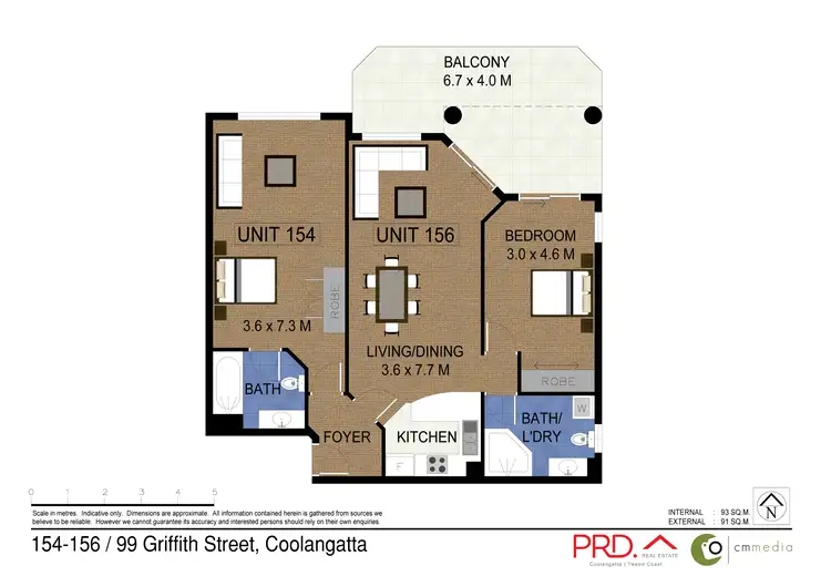 Floorplan of Homely unit listing, 154-156/99 Griffith Street, Coolangatta QLD 4225