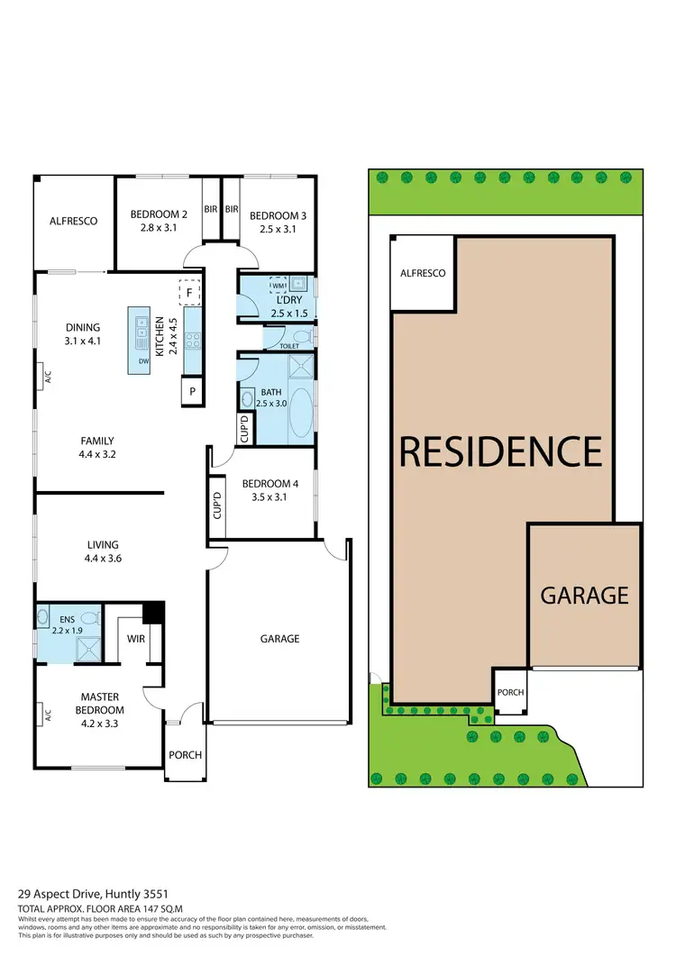 Floorplan of Homely house listing, 29 Aspect Drive, Huntly VIC 3551
