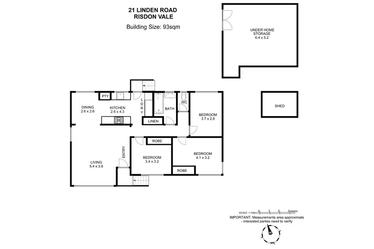 Floorplan of Homely house listing, 21 Linden Road, Risdon Vale TAS 7016