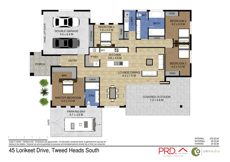 Floorplan of Homely house listing, 45 Lorikeet Drive, Tweed Heads South NSW 2486