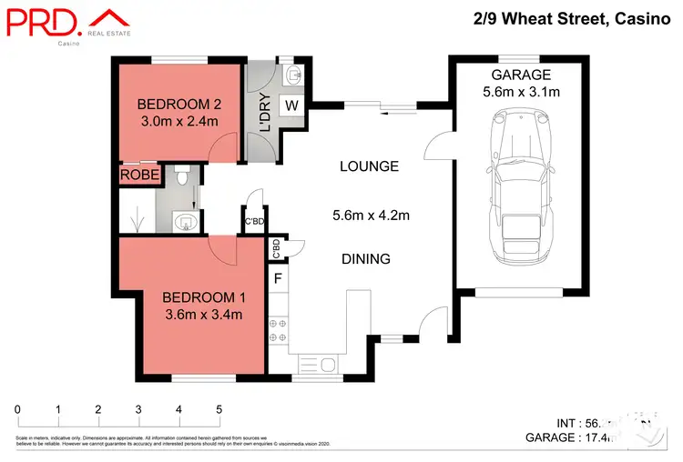 Floorplan of Homely unit listing, 2/9 Wheat Street, Casino NSW 2470