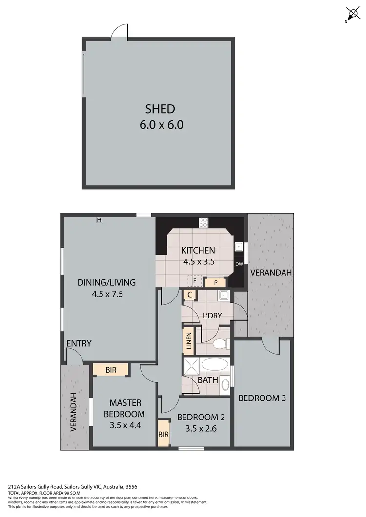 Floorplan of Homely house listing, 212a Sailors Gully Road, Sailors Gully VIC 3556