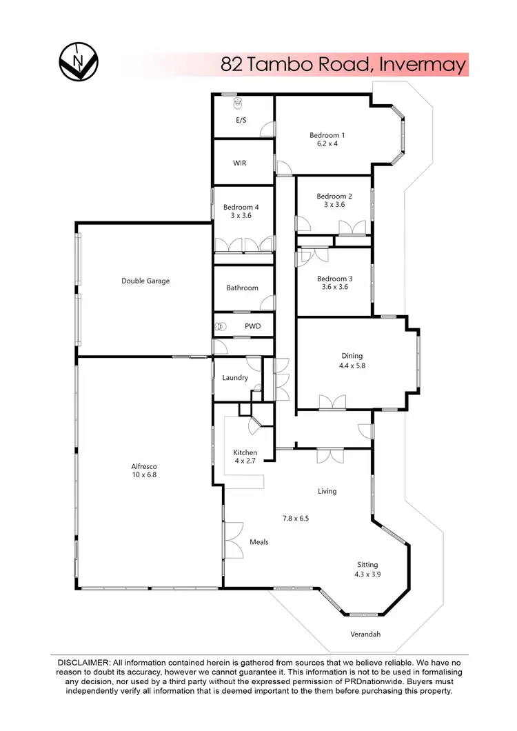 Floorplan of Homely house listing, 82 Tambo Road,, Invermay VIC 3352