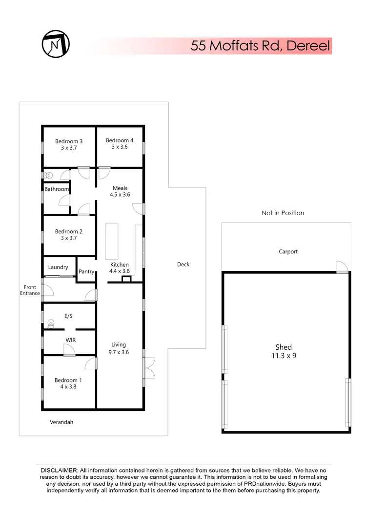 Floorplan of Homely house listing, 55 Moffats Road, Dereel VIC 3352