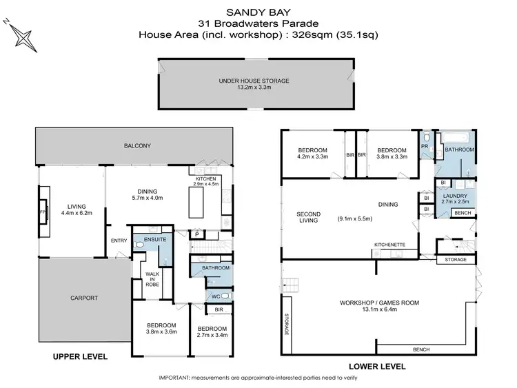 Floorplan of Homely house listing, 31 Broadwaters Parade, Sandy Bay TAS 7005
