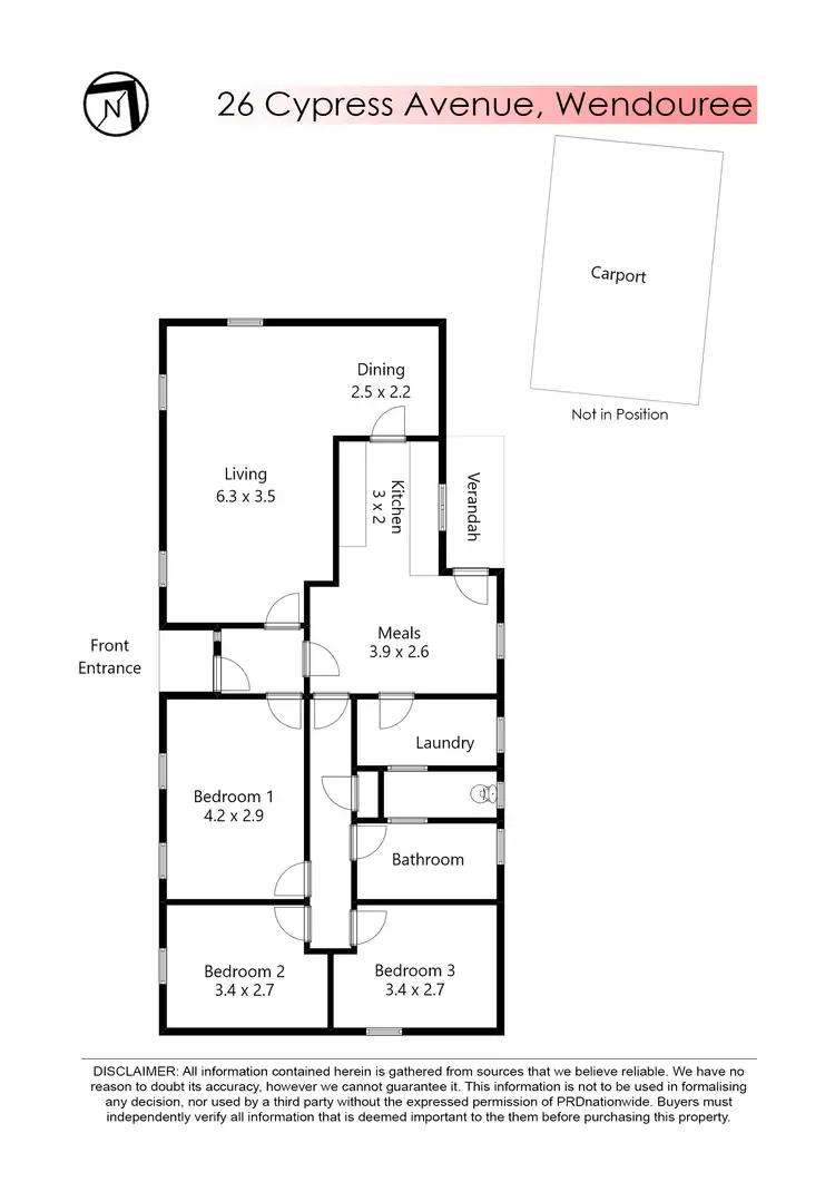 Floorplan of Homely house listing, 26 Cypress Avenue, Wendouree VIC 3355
