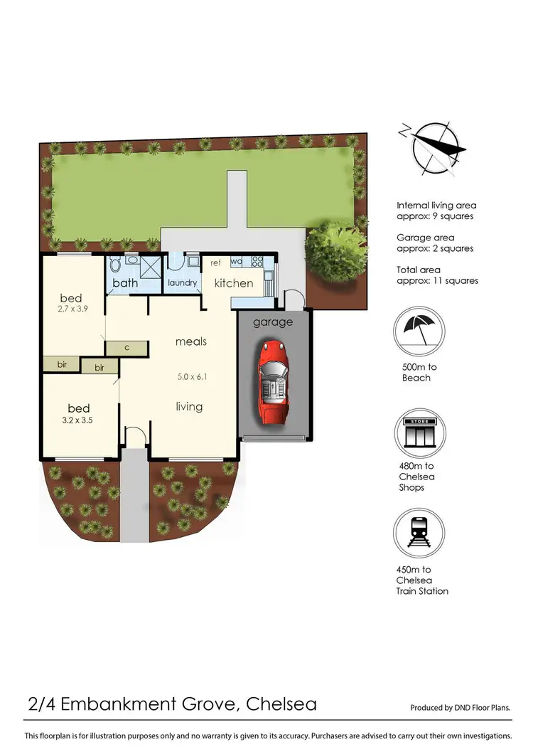 Floorplan of Homely unit listing, 2/4 Embankment Grove, Chelsea VIC 3196