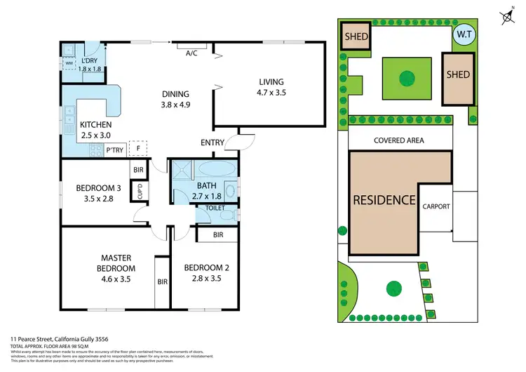 Floorplan of Homely house listing, 11 Pearce Street, California Gully VIC 3556