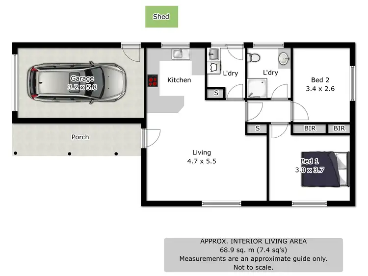 Floorplan of Homely house listing, 3/11 Emery Court, Wodonga VIC 3690