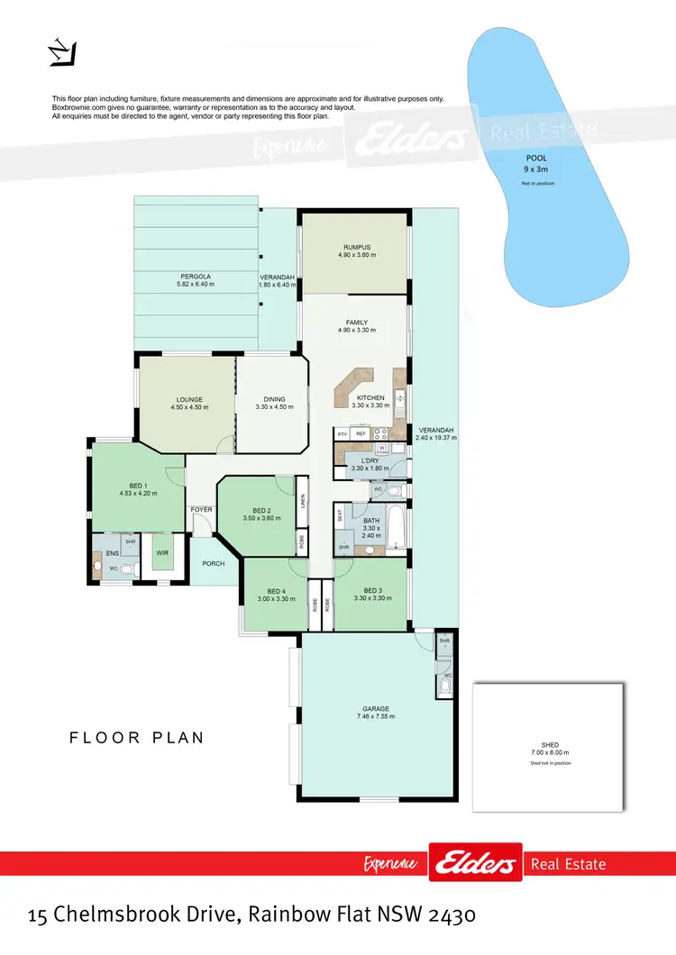 Floorplan of Homely rural property listing, 15 Chelmsbrook Drive, Rainbow Flat NSW 2430