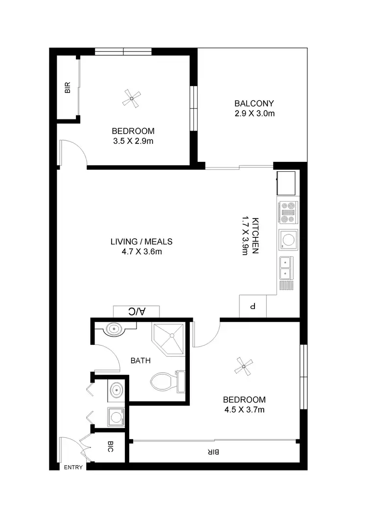 Floorplan of Homely apartment listing, 503/14 Gilbert Street, Adelaide SA 5000