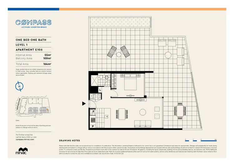 Floorplan of Homely apartment listing, E106/7 Catallini Lane, North Fremantle WA 6159
