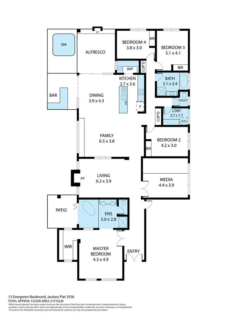 Floorplan of Homely house listing, 13 Evergreen Boulevard, Jackass Flat VIC 3556