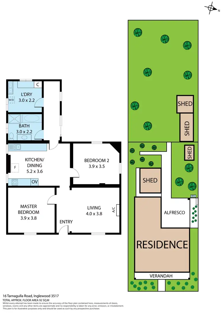 Floorplan of Homely house listing, 16 Tarnagulla Road, Inglewood VIC 3517