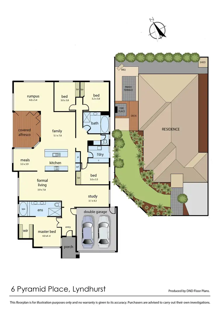 Floorplan of Homely house listing, 6 Pyramid Place, Lyndhurst VIC 3975