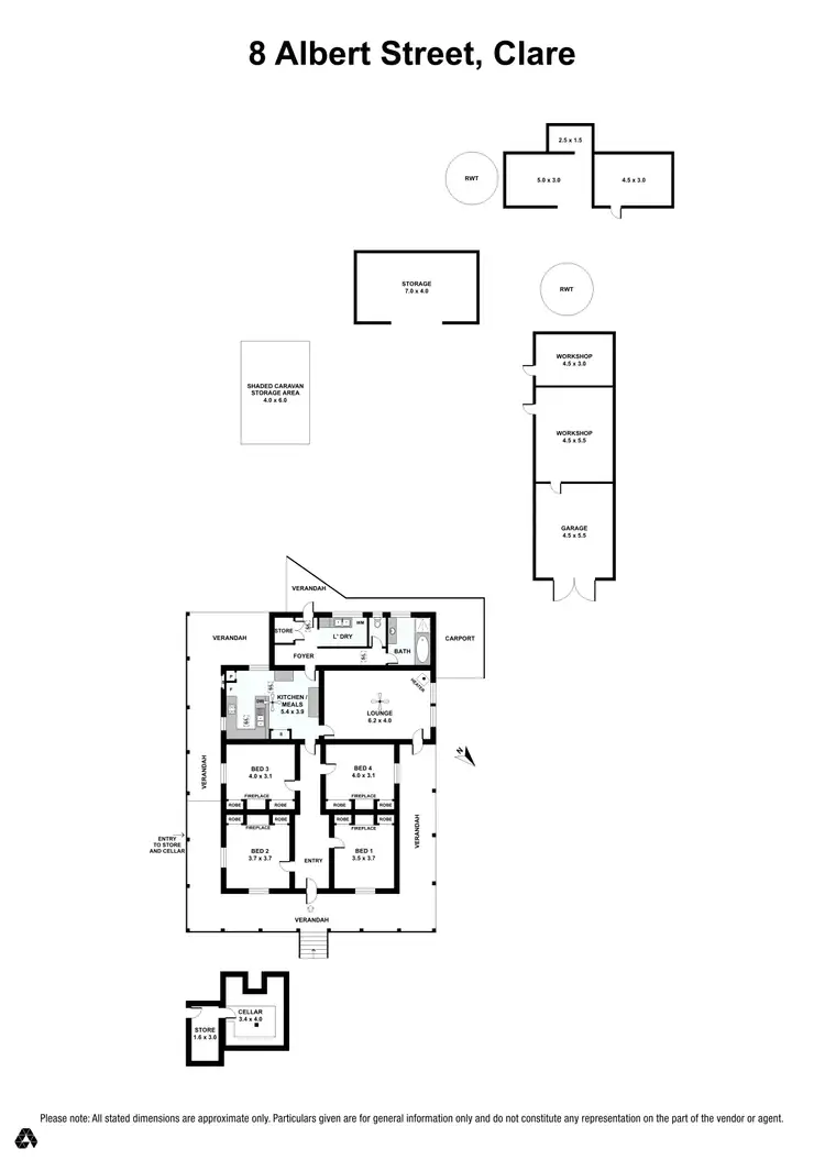 Floorplan of Homely house listing, 8 ALBERT STREET, Clare SA 5453