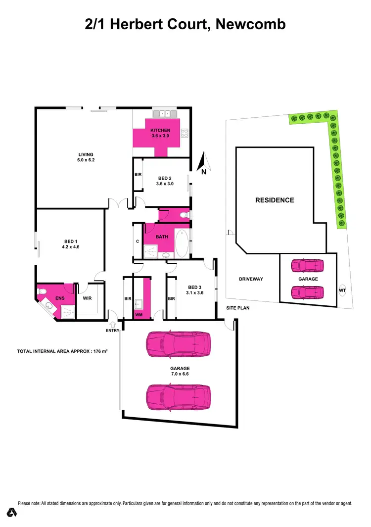 Floorplan of Homely house listing, 2/1 Herbert Court, Newcomb VIC 3219
