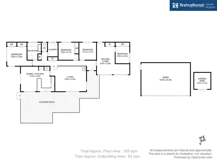Floorplan of Homely house listing, 57 Direens Road, Lymington TAS 7109
