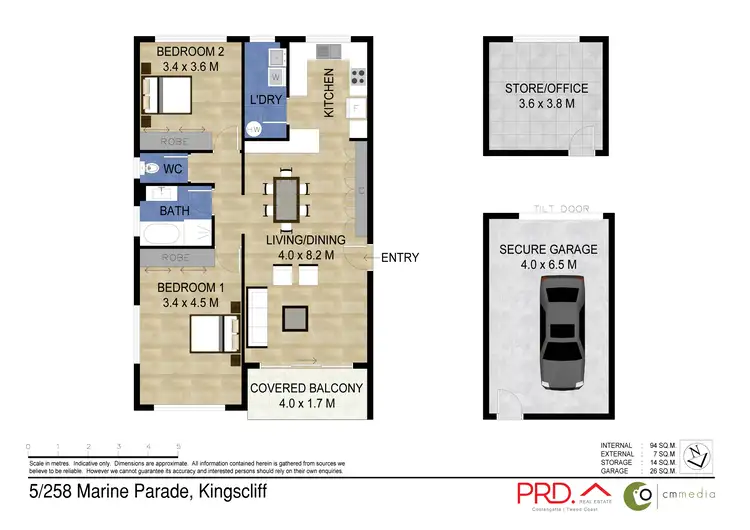 Floorplan of Homely unit listing, 5/258 Marine Parade, Kingscliff NSW 2487